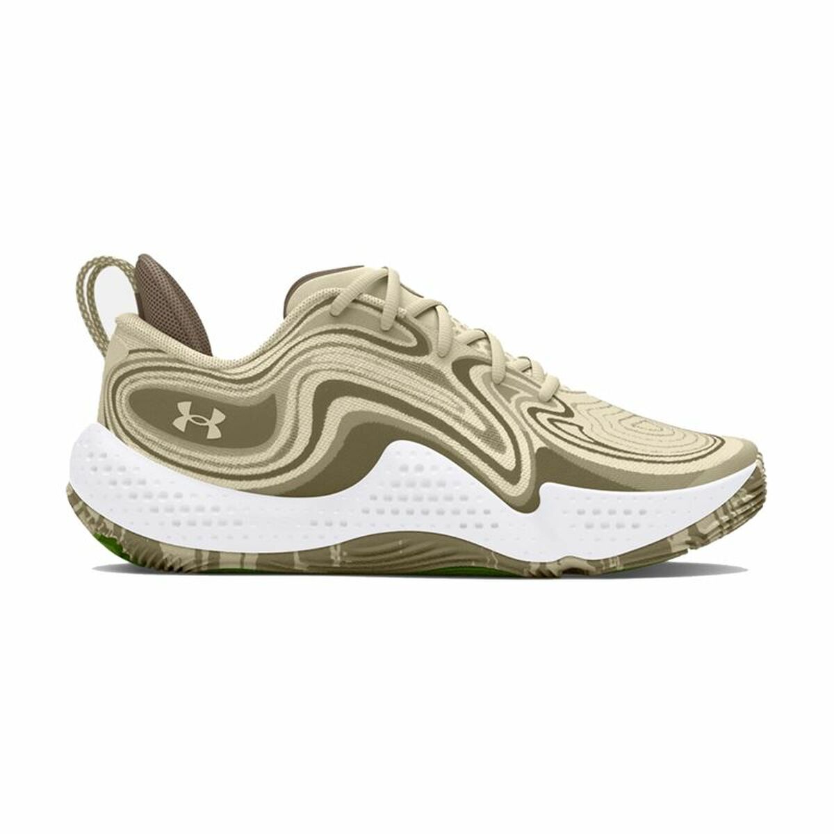 Basketball Shoes for Adults Under Armour Spawn 6 Camo Olive Light brown 44