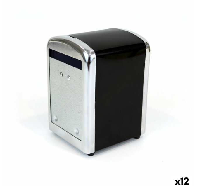 Napkin holder Quttin Black 10,6 x 9,6 x 13,9 cm Hotel industry (12 Units)
